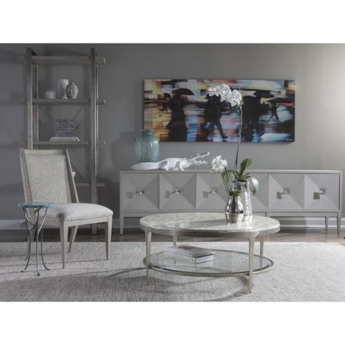 Turquoise Chair Side Accent Table