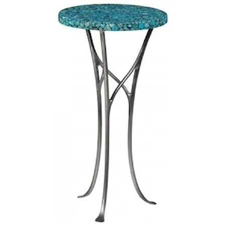 Turquoise Chair Side Accent Table