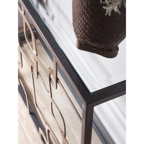Contemporary Moxie Console Table with Metal Frame
