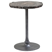 Kane Spot Table with Petrified Wood Veneers