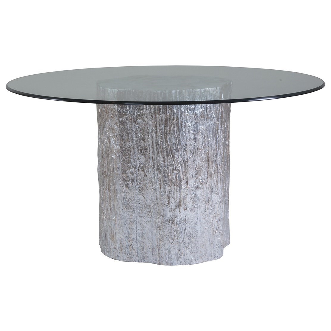 Trunk Segment Round Dining Table With Glass