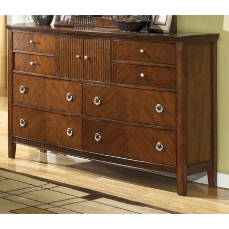 Contemporary Drawer Dresser with Ten Drawers