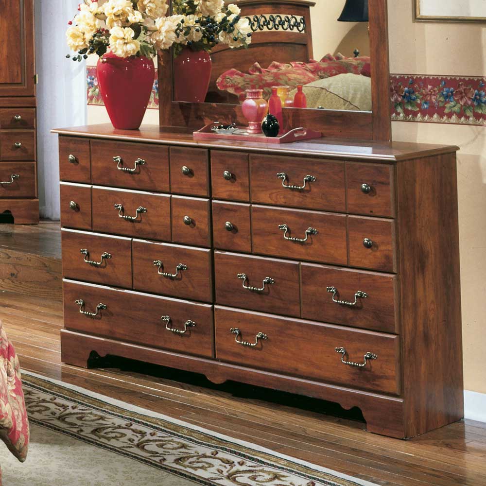 Ashley (Signature Design) Timberline Dark Cherry Eight Drawer Dresser