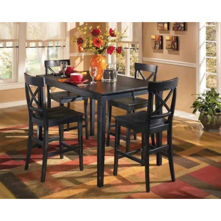 Butterfly Leaf Counter Height Table
