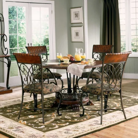 Dining Table and 4 Dining Chair Set
