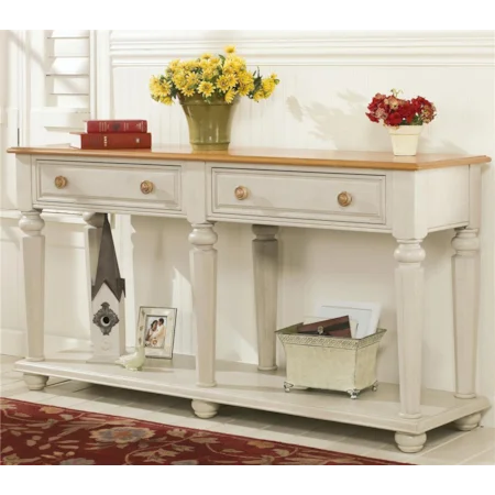 Sofa Table Console with Wild Honey Finish