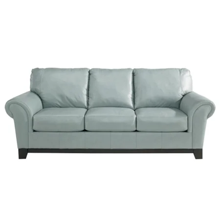 Sofa with Exposed Wood Rail