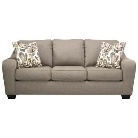 Queen Sofa Sleeper with Sloping Track Arms