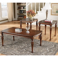 Traditional Occasional Table Set w/ Coffee Table and 2 End Tables