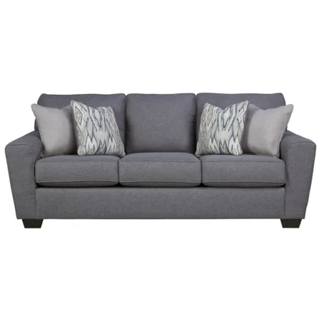 Contemporary Queen Sofa Sleeper with Memory Foam Mattress