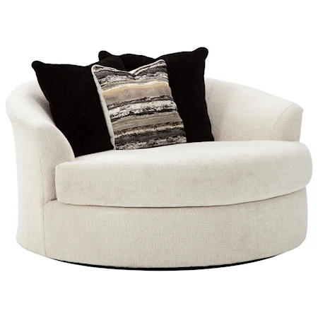 Oversized Round Swivel Chair