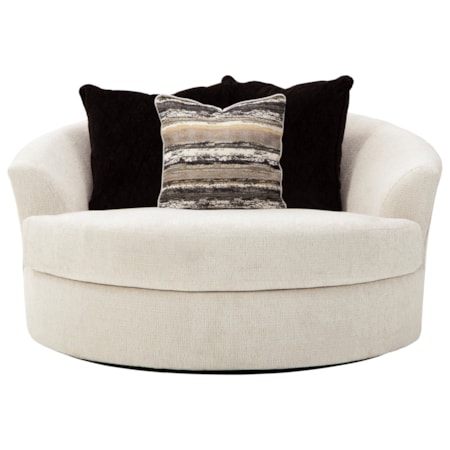 Oversized Round Swivel Chair