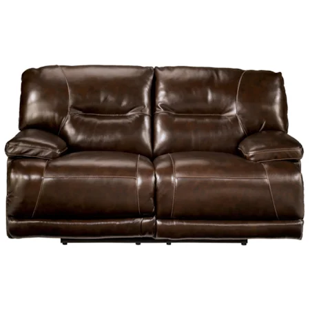 Casual Styled Reclining Loveseat with Power Operation
