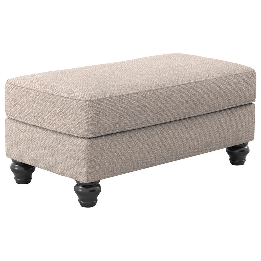 Ashley Furniture Fermoy 7370114 Transitional Ottoman with Bun Feet