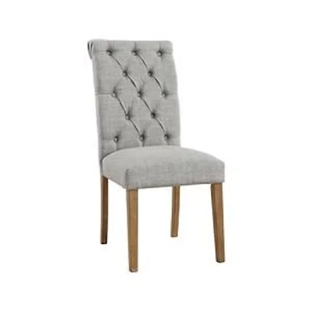 Harvina Upholstered Dining Chair- Light Grey