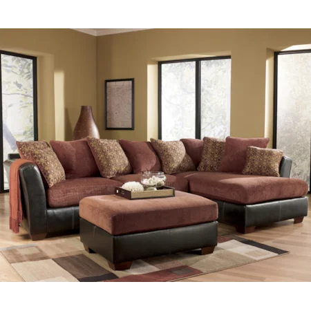 Small Contemporary Sectional Sofa with Right Facing Chaise