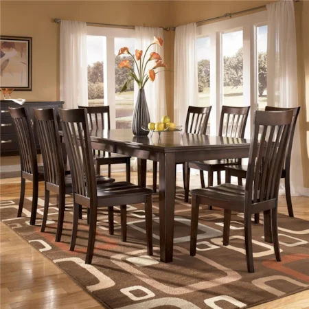 9 Piece Rectangular Table & Side Chair Dining Set