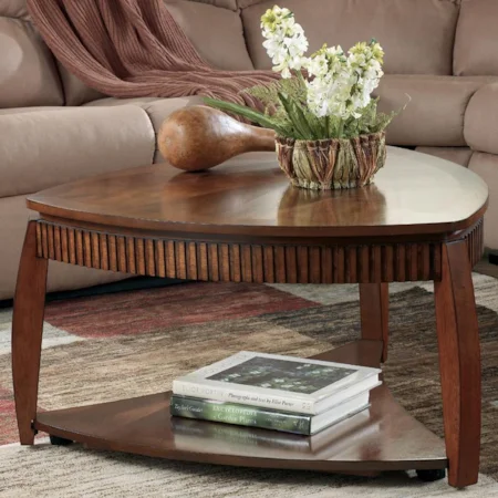 Triangle Lift Top Cocktail Table with Casters