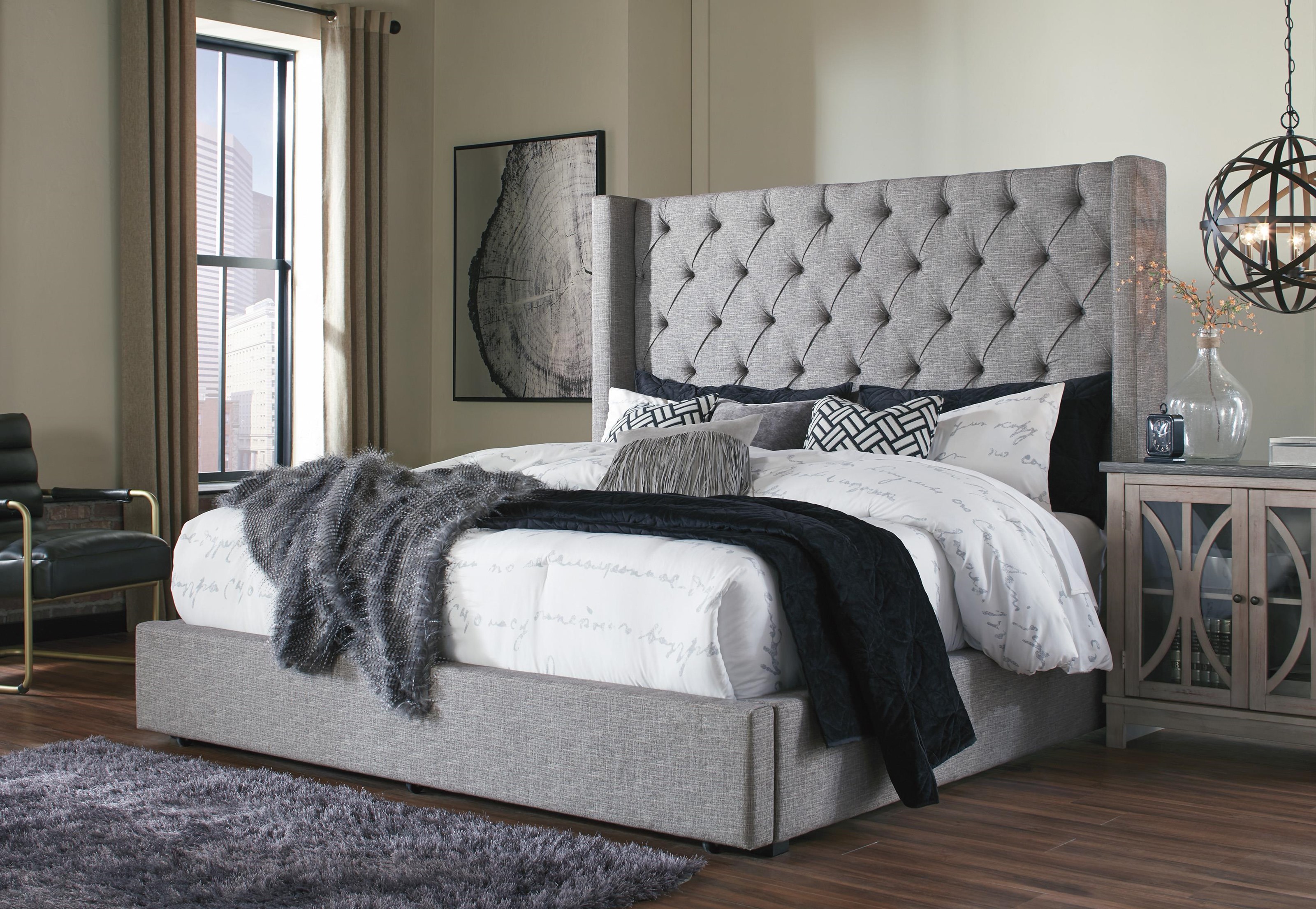 Ashley Furniture Sorinella 647360370 3 Piece Queen Upholstered Bed