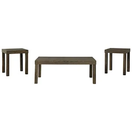 Contemporary Occasional Table Group with Parsons Leg Design