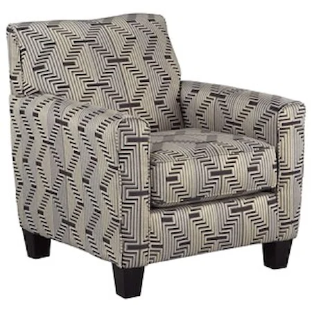 Accent Chair with Zig-Zag Fabric Design