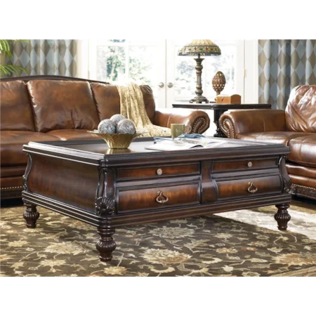 Rectangular Storage Cocktail Table