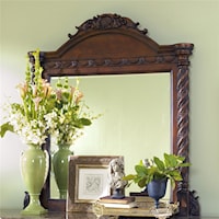 Dresser Mirror with Half Turned Posts