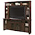 Aspenhome Alder Grove Entertainment Wall Unit with 4 Doors and Hutch Shelving