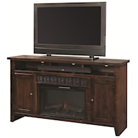 2 Door Entertainment Console with Fireplace