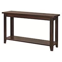 Sofa Table with Tapered Legs and Shelf