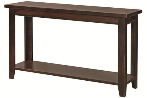 Sofa Table with Tapered Legs and Shelf