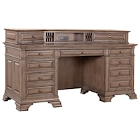 72" Credenza Desk with Sliding Top and Outlets
