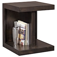 Contemporary End Table with Lower Shelf