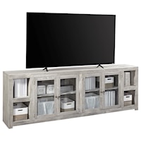 Contemporary 97" TV Console with Glass Doors