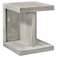 Contemporary End Table with Lower Shelf