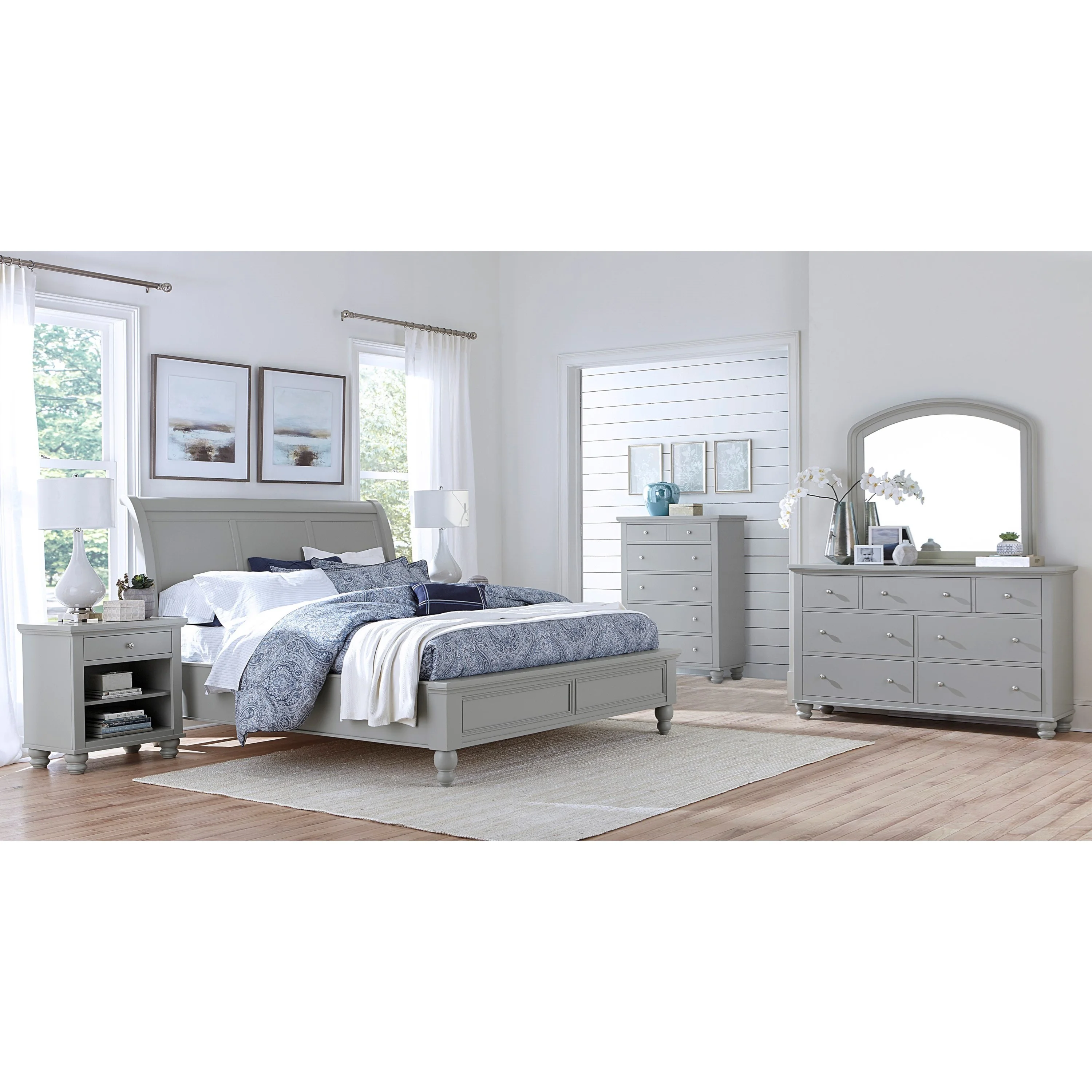Aspenhome Cambridge CHY CB GRY K Bedroom Group 8 King Bedroom Group ...