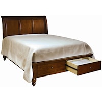 California King Sleigh Bed With Storage Drawers and USB Ports