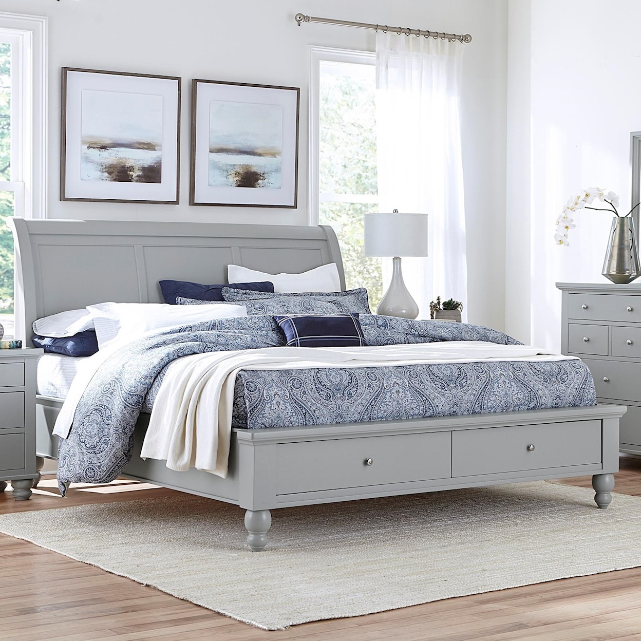 Aspenhome Cambridge CHY Queen Storage Sleigh Bed