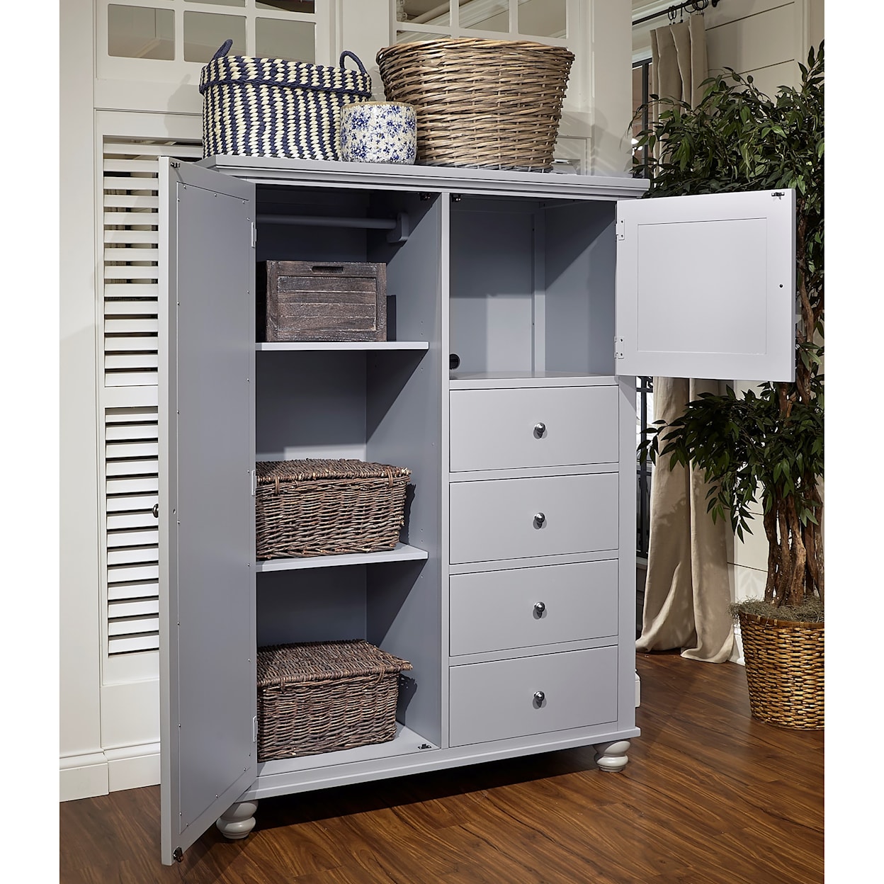 Aspenhome Cambridge CHY 4 drawer 2 Door Chiffarobe