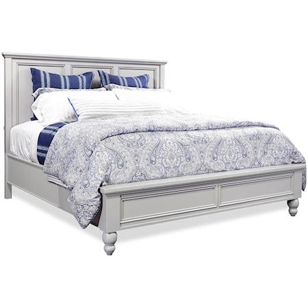 Queen Panel Bed with USB Ports