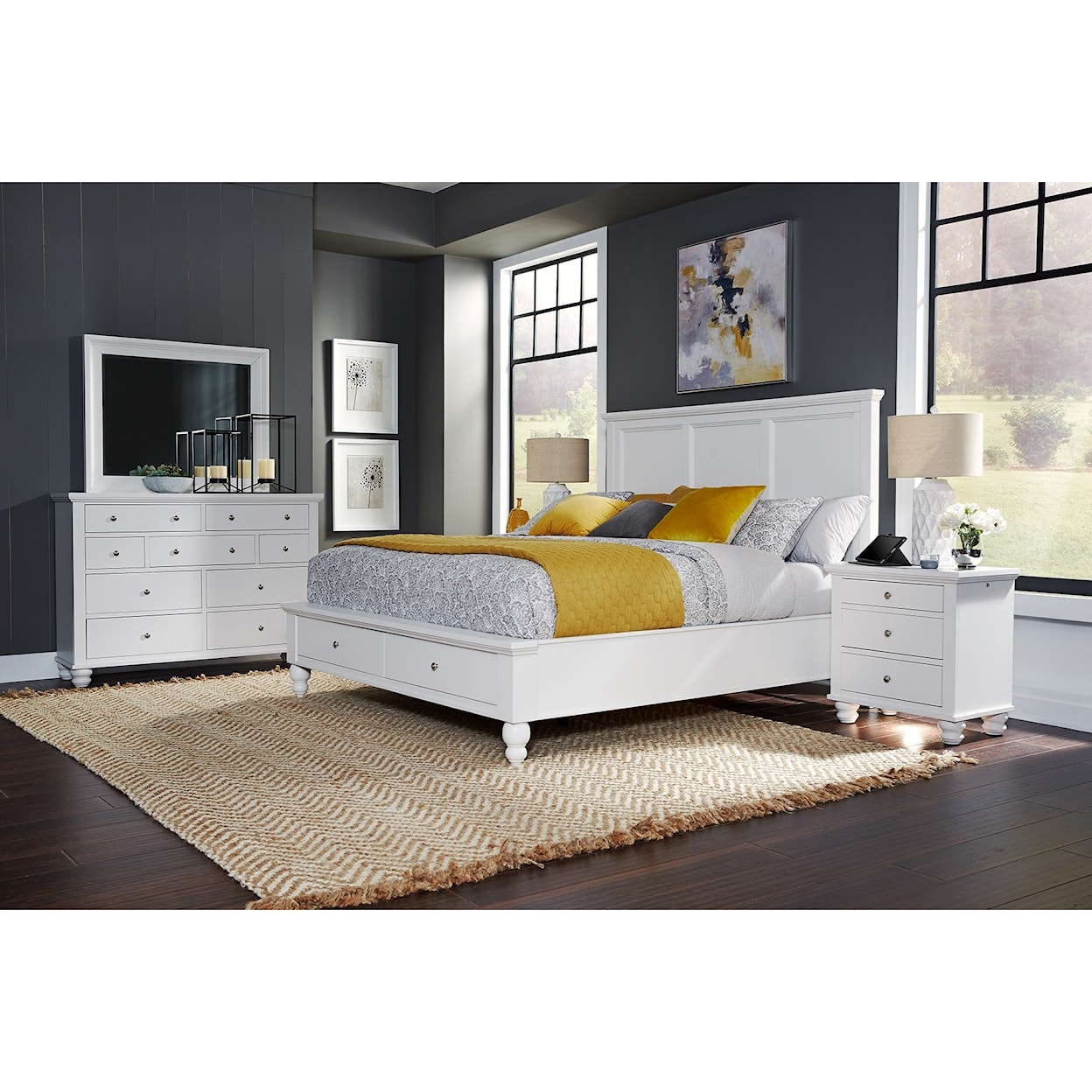 River Mill Furniture Cambridge CHY Queen Panel Bed