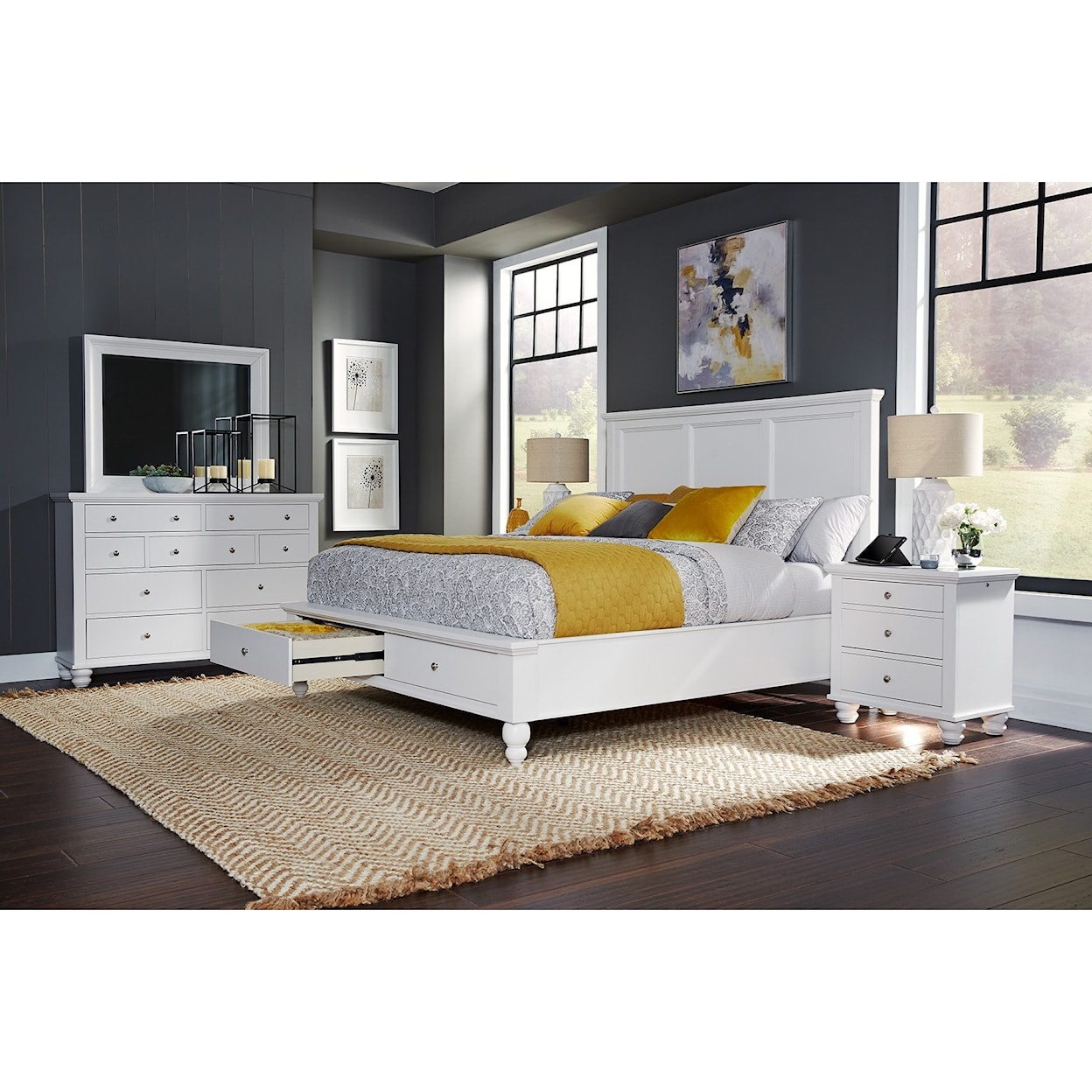 Aspenhome Cambridge CHY Queen Panel Bed