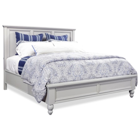 King Panel Bed with USB Ports