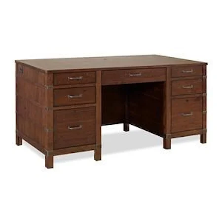 66" Exec Desk with AC Outlets