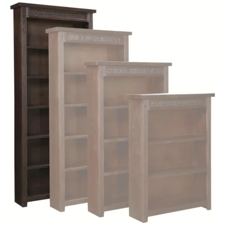 84-Inch Bookcase with 5 Fixed Shelves