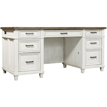 Caraway Aged Ivory 66 Executive Desk