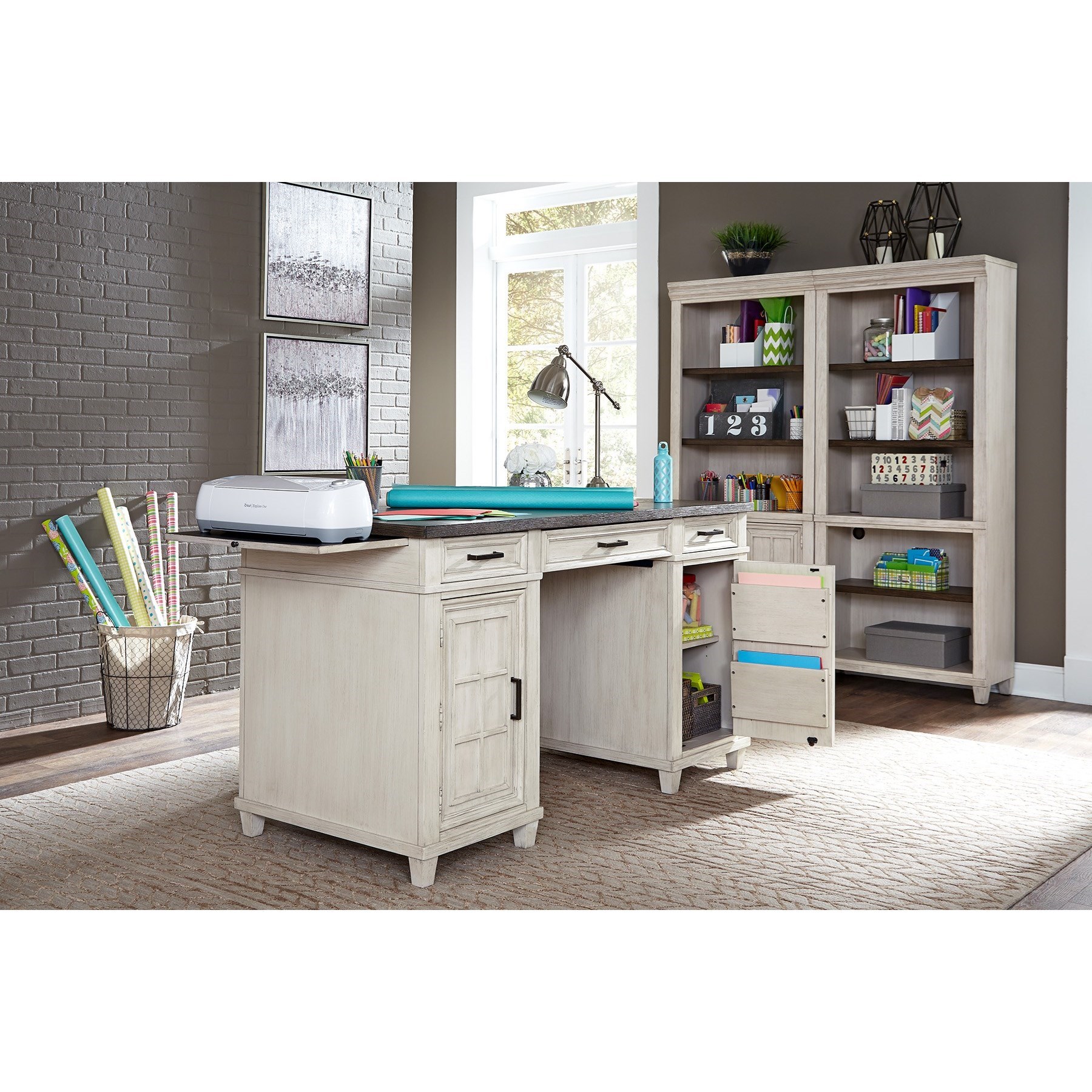 Aspenhome Caraway I248303CH1 Farmhouse Counter Height Desk with
