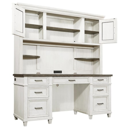 Credenza Desk and Hutch
