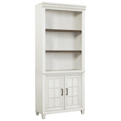 Farmhouse Open Door Bookcase with Adjustable/Removable Shelving