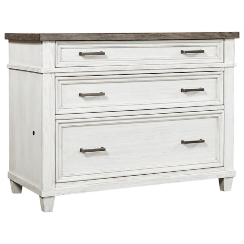 Farmhouse Lateral File Cabinet with Removable Dividers and Locking File Drawers